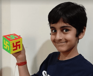 Vighnesh Rubik's Cube Swastik Simbol